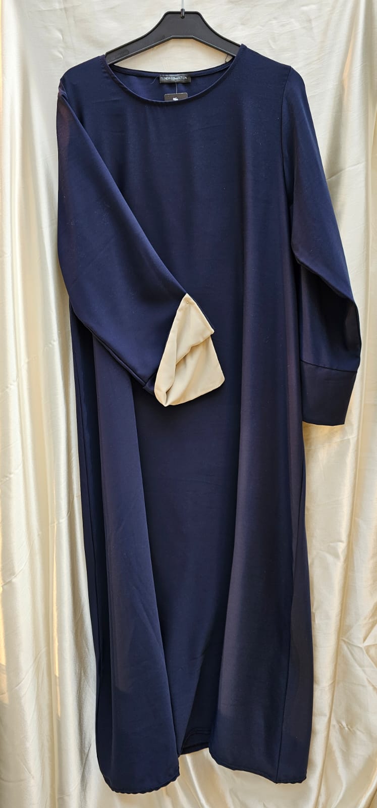 Classic Taupe Abaya with Contrast Cuffs